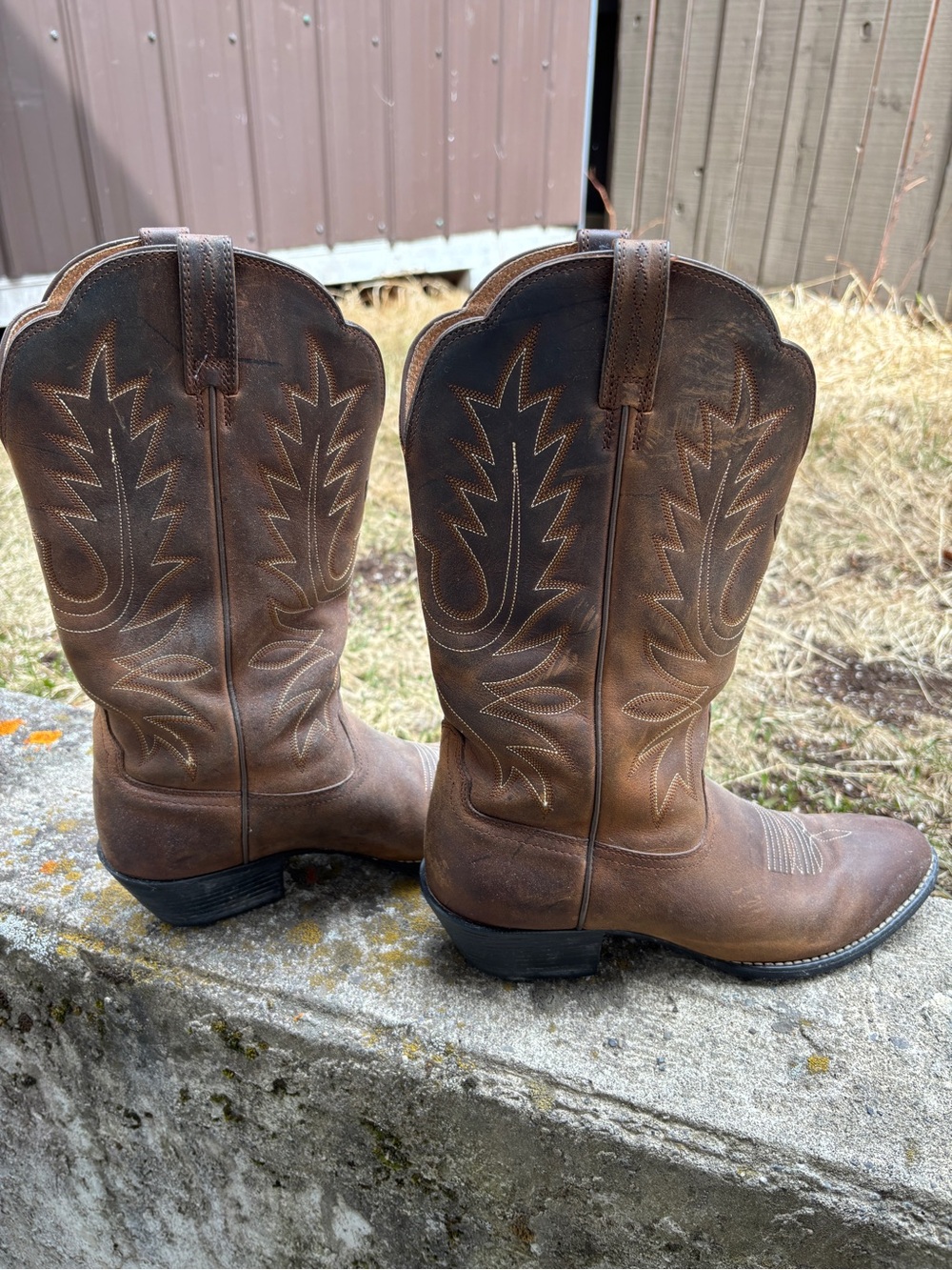 Arita Classic Brown Leather Women’s Western Boots /Cowboy Boots - 9S